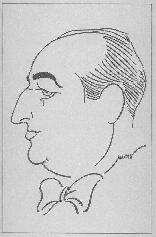 Fig. 83. Caricatura del pintor LUIS DUBN. Pg. 5 del diario. 30-9-1932. 